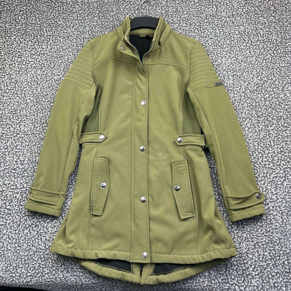 XOXO Moto Jacket Coat Women Large Olive Green Softshell Pocket L